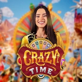 Crazy Time logo by Evolution at Happyjokers CasinoCrazy Time